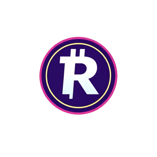 Ranking Logo: Crown with likes/followers, ranking stars, neon colors